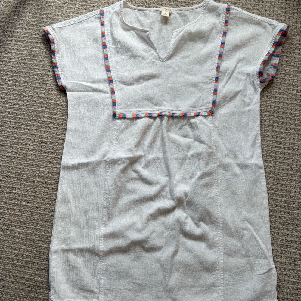 Crewcuts White Tunic with Colorful Trim